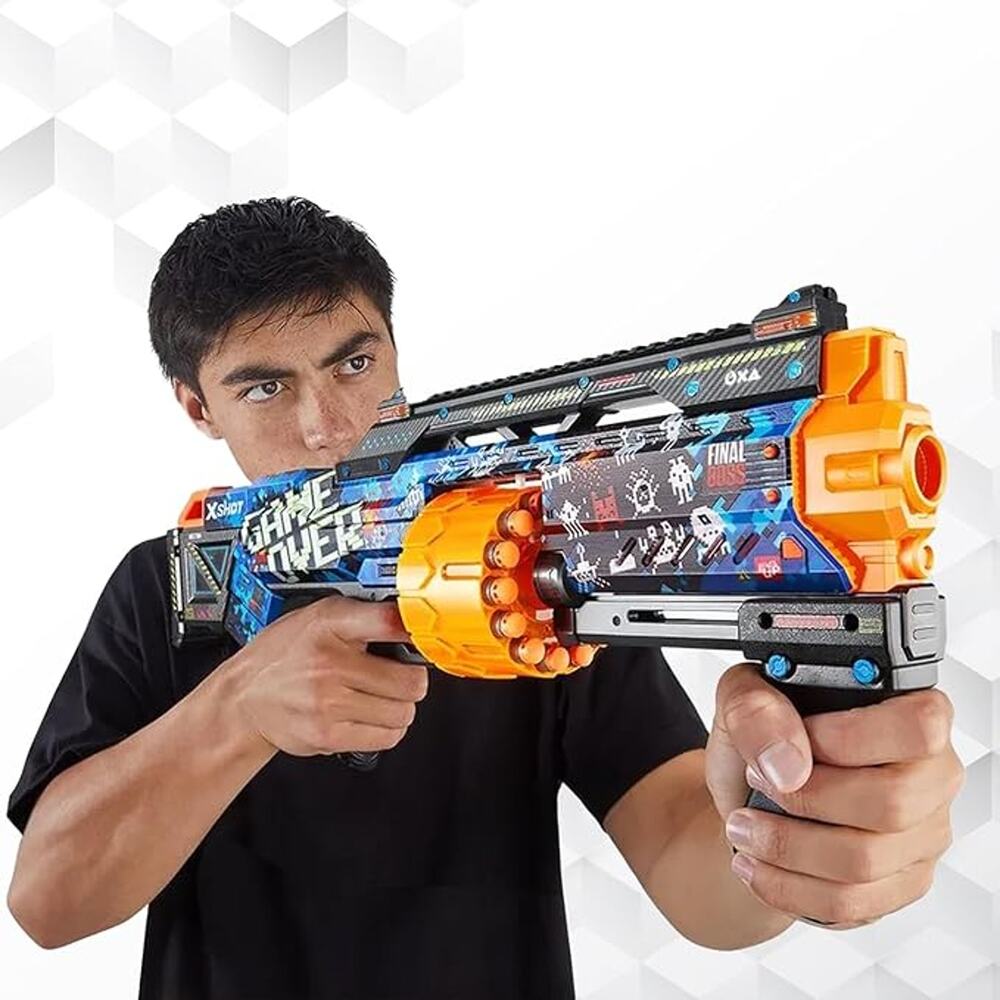 X-Shot Skins Last Stand Dart Blaster Game Over Spring Pressure Dart Blaster NWT